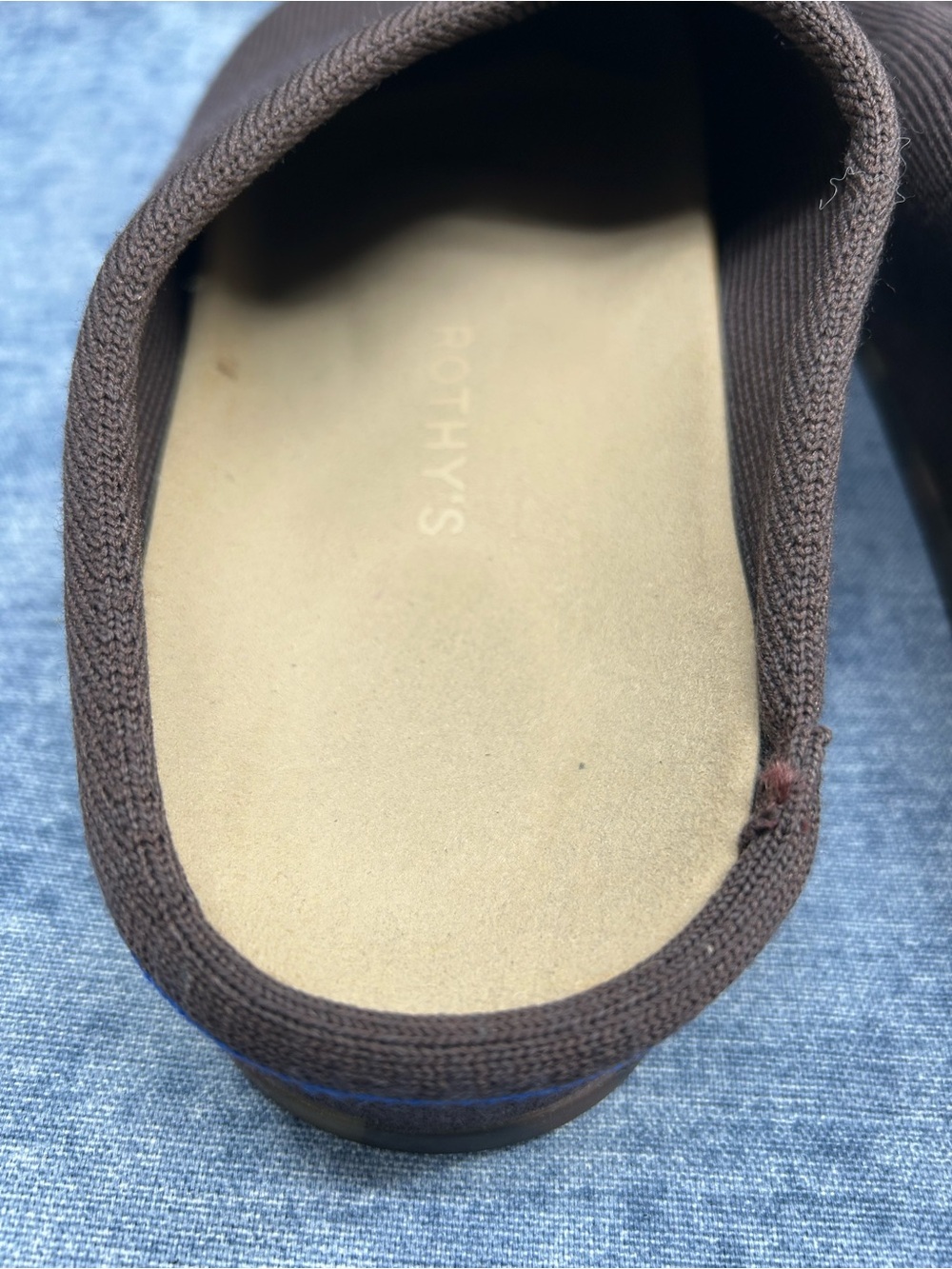 Rothy’s the casual clog mules comfort shoes minimalist knit Sz 11 chestnut - Picture 10 of 11